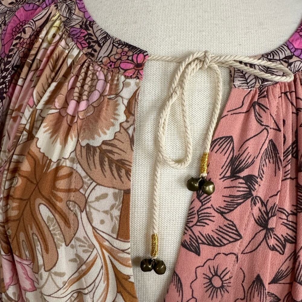Spell & The Gypsy patchwork Floral Bohemian Maxi Dress large - Picture 4 of 8